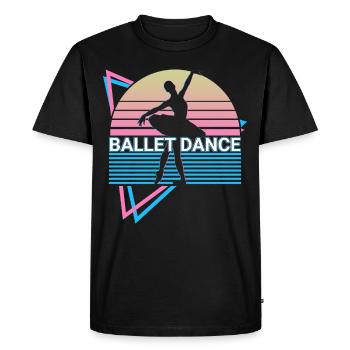 Ballet Dance Ballet Dancing Ballerina Retro - Men's Premium Organic T-Shirt - black - Front - Nico (187cm)