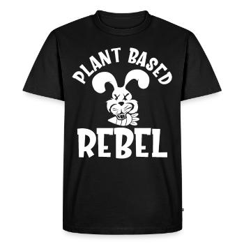 Rebelle à base de plantes - T-shirt Premium bio Homme - noir - Devant - Nico (187cm)