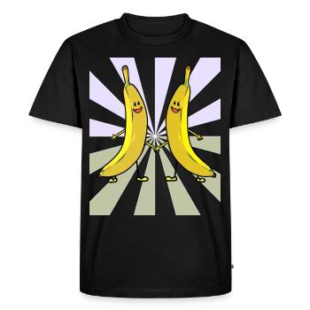 Radiant Bio Banane Banane Vitamines Fruits Fruits - T-shirt Premium bio Homme - noir - Devant - Nico (187cm)
