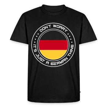 No fear is just a German thing German - Men's Premium Organic T-Shirt - black - Front - Nico (187cm)