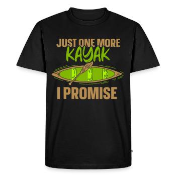 Un seul kayak de plus a promis de faire du kayak kayak - T-shirt Premium bio Homme - noir - Devant - Nico (187cm)