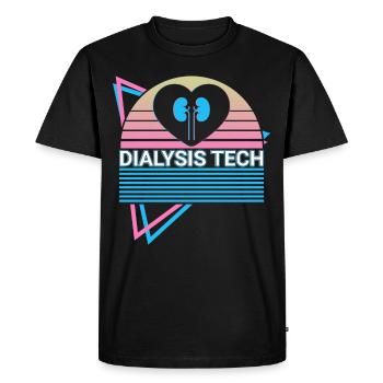 Technicien en dialyse Technicien en dialyse Rétro - T-shirt Premium bio Homme - noir - Devant - Nico (187cm)