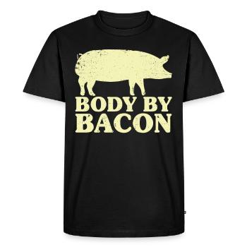 Corps par bacon - T-shirt Premium bio Homme - noir - Devant - Nico (187cm)