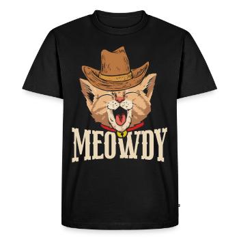 Miaou - T-shirt Premium bio Homme - noir - Devant - Nico (187cm)