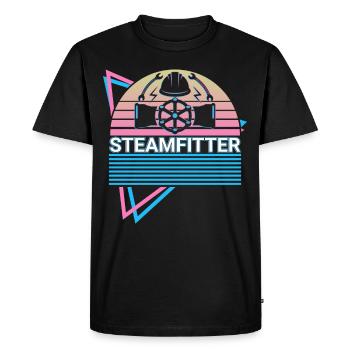 Steam installer Steam installer retro - Men's Premium Organic T-Shirt - black - Front - Nico (187cm)