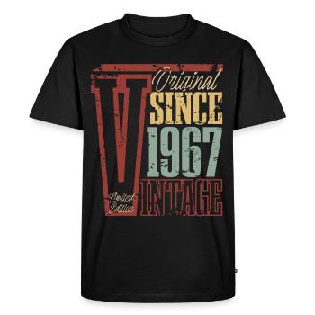1967 Anniversaire Année de naissance Année de construction Vintage Rétro - T-shirt Premium bio Homme - noir - Devant - Nico (187cm)