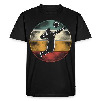 Volley-ball - T-shirt Premium bio Homme - noir - Devant - Nico (187cm)