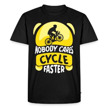 Personne ne s’en soucie Équipe de vélo rapide - T-shirt Premium bio Homme - noir - Devant - Nico (187cm)