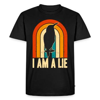 Vintage Rétro I Am A Lie - T-shirt Premium bio Homme - noir - Devant - Nico (187cm)