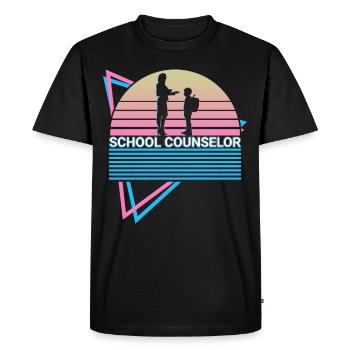 Conseiller scolaire Conseil d’école Rétro - T-shirt Premium bio Homme - noir - Devant - Nico (187cm)