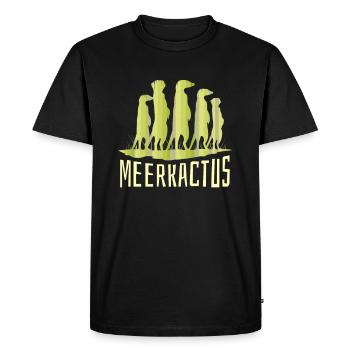 Meerkactus Suricate Amoureux des suricates d’animaux - T-shirt Premium bio Homme - noir - Devant - Nico (187cm)