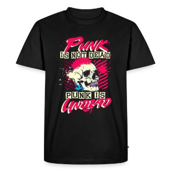 Punk is not dead Punk is undead emo-punk music - Men's Premium Organic T-Shirt - black - Front - Nico (187cm)
