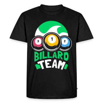 Joueur d’équipe de billard Billard Billard - T-shirt Premium bio Homme - noir - Devant - Nico (187cm)