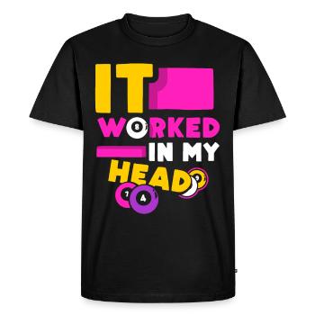 In my head it worked pool billiards - Men's Premium Organic T-Shirt - black - Front - Nico (187cm)