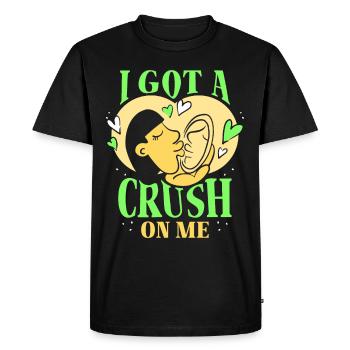 J’ai le béguin pour moi doux amour de soi - T-shirt Premium bio Homme - noir - Devant - Nico (187cm)