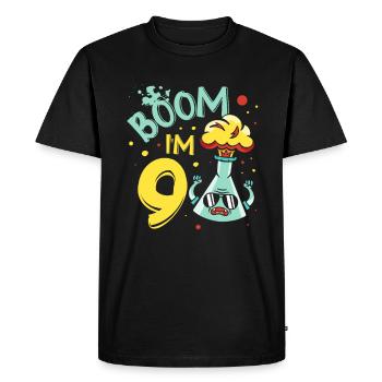 I am 9 Science Lover Future Scientist - Men's Premium Organic T-Shirt - black - Front - Nico (187cm)