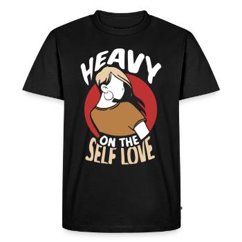 Amour de soi Amour de soi Doux Amour de soi Positif - T-shirt Premium bio Homme - noir - Devant - Nico (187cm)