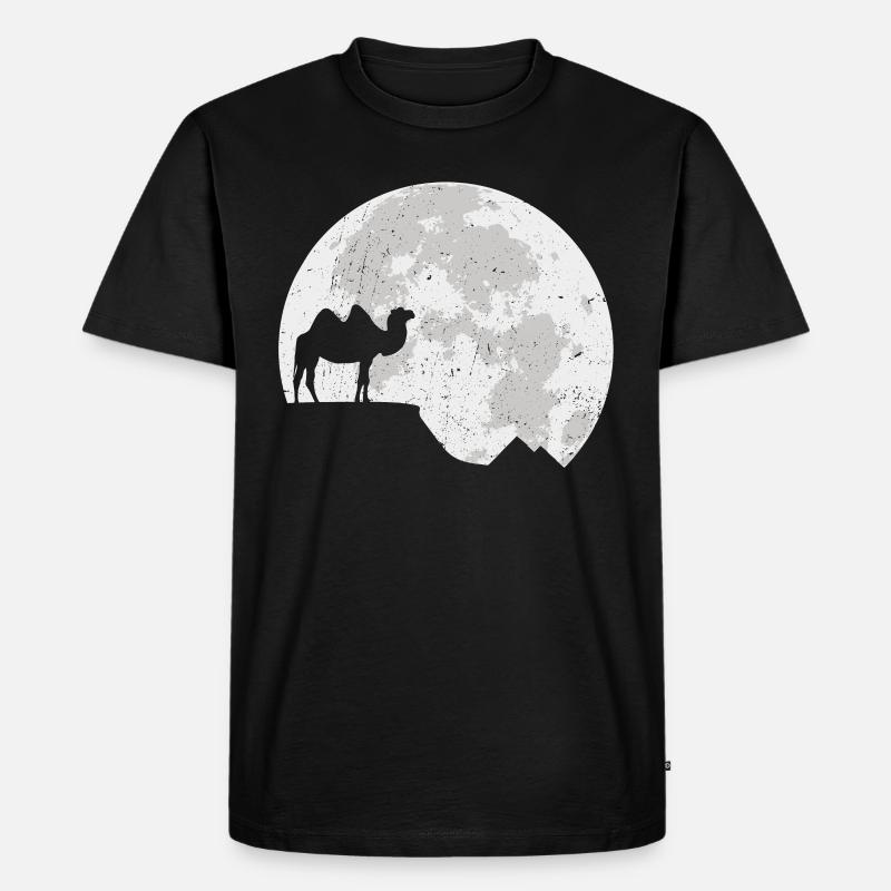 kamel - Männer Premium Bio T-Shirt - Schwarz