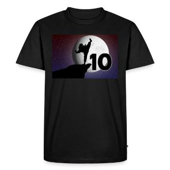 10e anniversaire arts martiaux karaté 10 ans - T-shirt Premium bio Homme - noir - Devant - Nico (187cm)