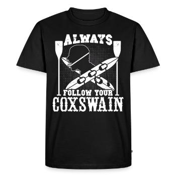 Aviron Suivez votre barreur Aviron Aviron - T-shirt Premium bio Homme - noir - Devant - Nico (187cm)
