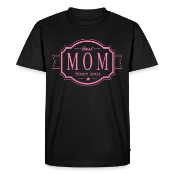 Best Mom since 2002 - Men's Premium Organic T-Shirt - black - Front - Nico (187cm)