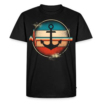 Ancrer le rythme cardiaque - T-shirt Premium bio Homme - noir - Devant - Nico (187cm)