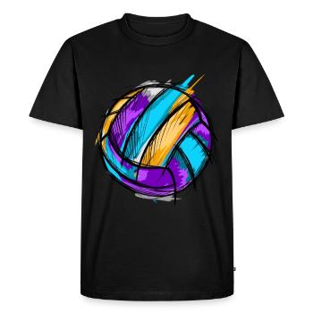 Volley-ball - T-shirt Premium bio Homme - noir - Devant - Nico (187cm)