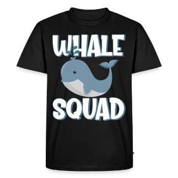 Escouade des baleines - T-shirt Premium bio Homme - noir - Devant - Nico (187cm)