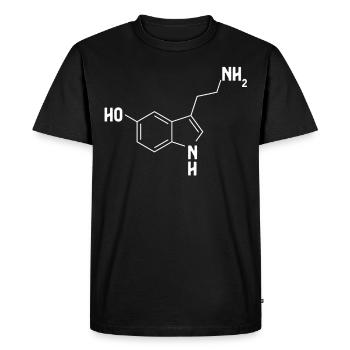 Serotonin MoleculeChemical Symbol Psychologist - Men's Premium Organic T-Shirt - black - Front - Nico (187cm)