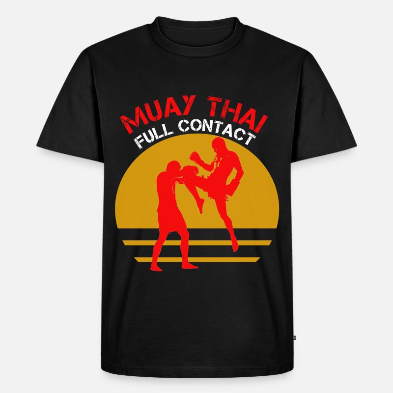 Muay Thai - Männer Premium Bio T-Shirt - Schwarz