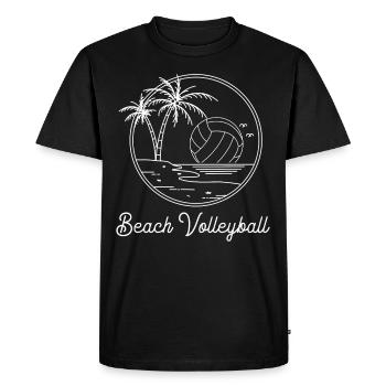 Beach-volley - T-shirt Premium bio Homme - noir - Devant - Nico (187cm)