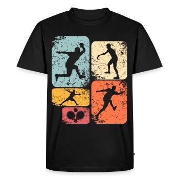 Ping-pong - T-shirt Premium bio Homme - noir - Devant - Nico (187cm)