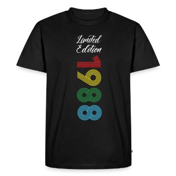 Édition limitée 1988 - T-shirt Premium bio Homme - noir - Devant - Nico (187cm)