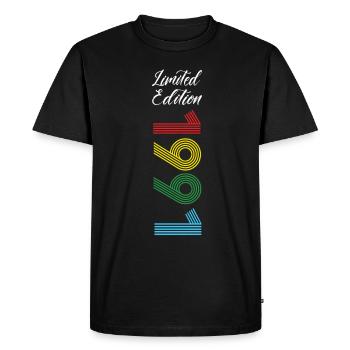 Édition limitée 1991 - T-shirt Premium bio Homme - noir - Devant - Nico (187cm)
