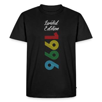 Limited Edition 1996 - Men's Premium Organic T-Shirt - black - Front - Nico (187cm)