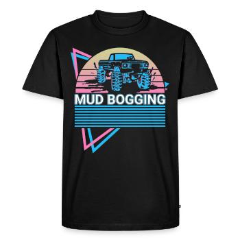 Boue Embourbage Rétro - T-shirt Premium bio Homme - noir - Devant - Nico (187cm)