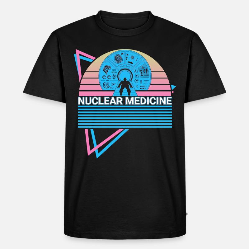 Nuklearmedizin Retro - Männer Premium Bio T-Shirt - Schwarz