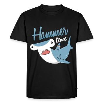 Hammer Age Hammerhead Biologiste marin - T-shirt Premium bio Homme - noir - Devant - Nico (187cm)
