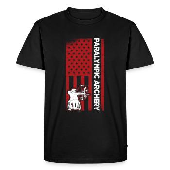 USA Archery Athlete Sport Game - T-shirt Premium bio Homme - noir - Devant - Nico (187cm)