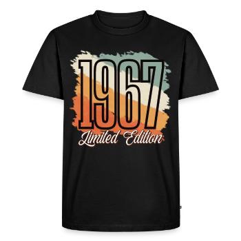 1967 Année de naissance Anniversaire Année de construction Vintage Rétro - T-shirt Premium bio Homme - noir - Devant - Nico (187cm)