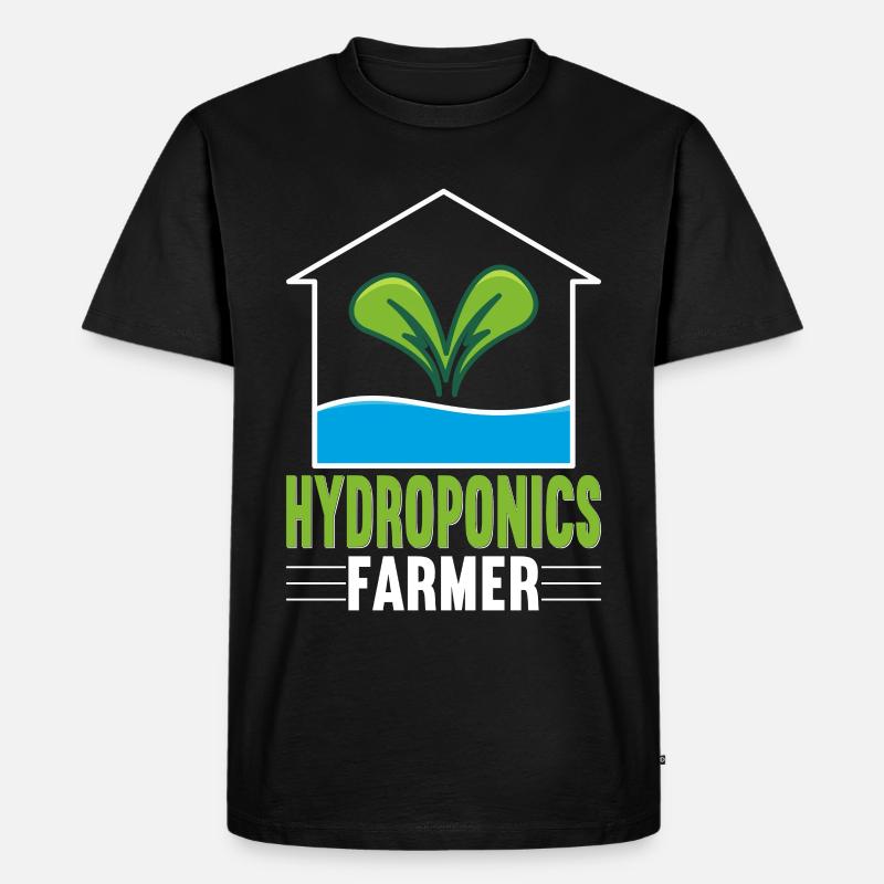 Hydroponik Indoor-Gartenbau - Männer Premium Bio T-Shirt - Schwarz