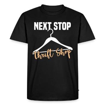 Magasin d’occasion Eco Hipster d’occasion - T-shirt Premium bio Homme - noir - Devant - Nico (187cm)