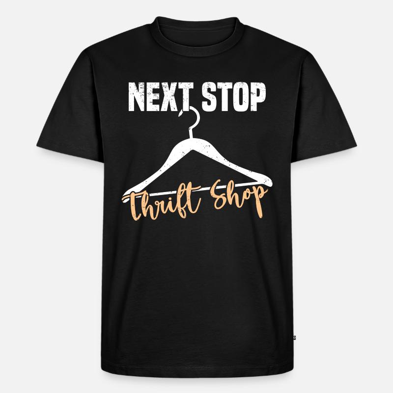 Secondhandladen Secondhand Öko Hipster Gebraucht - Männer Premium Bio T-Shirt - Schwarz