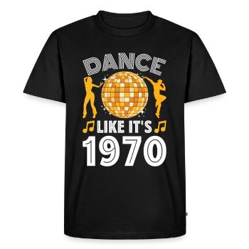 Retro Vintage Groovy Party Disco Ball Club Lifes - T-shirt Premium bio Homme - noir - Devant - Nico (187cm)