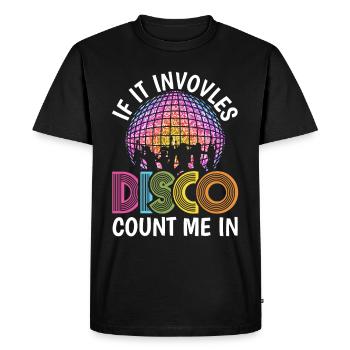 Disco Fever Lifes Groovy Vintage Retro Party Club - T-shirt Premium bio Homme - noir - Devant - Nico (187cm)