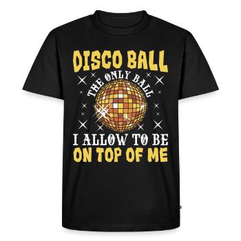 Groovy Retro Party Club Disco Fever Lifes Vintage - T-shirt Premium bio Homme - noir - Devant - Nico (187cm)