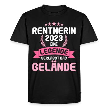 Prévoyance Retraite Adieu Collègue Retraité 2023 - T-shirt Premium bio Homme - noir - Devant - Nico (187cm)