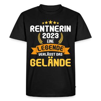 Prévoyance Retraite Adieu Collègue Retraité 2023 - T-shirt Premium bio Homme - noir - Devant - Nico (187cm)