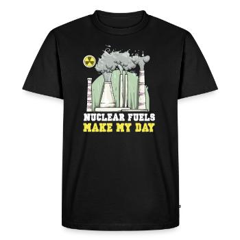 Centrale nucléaire Énergie nucléaire Energies renouvelables - T-shirt Premium bio Homme - noir - Devant - Nico (187cm)