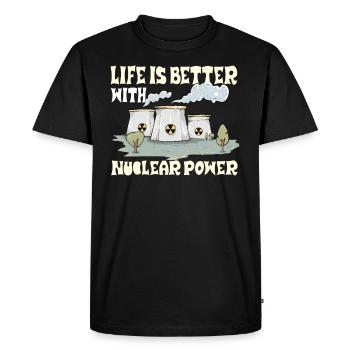 Centrale nucléaire Énergie nucléaire Energies renouvelables - T-shirt Premium bio Homme - noir - Devant - Nico (187cm)